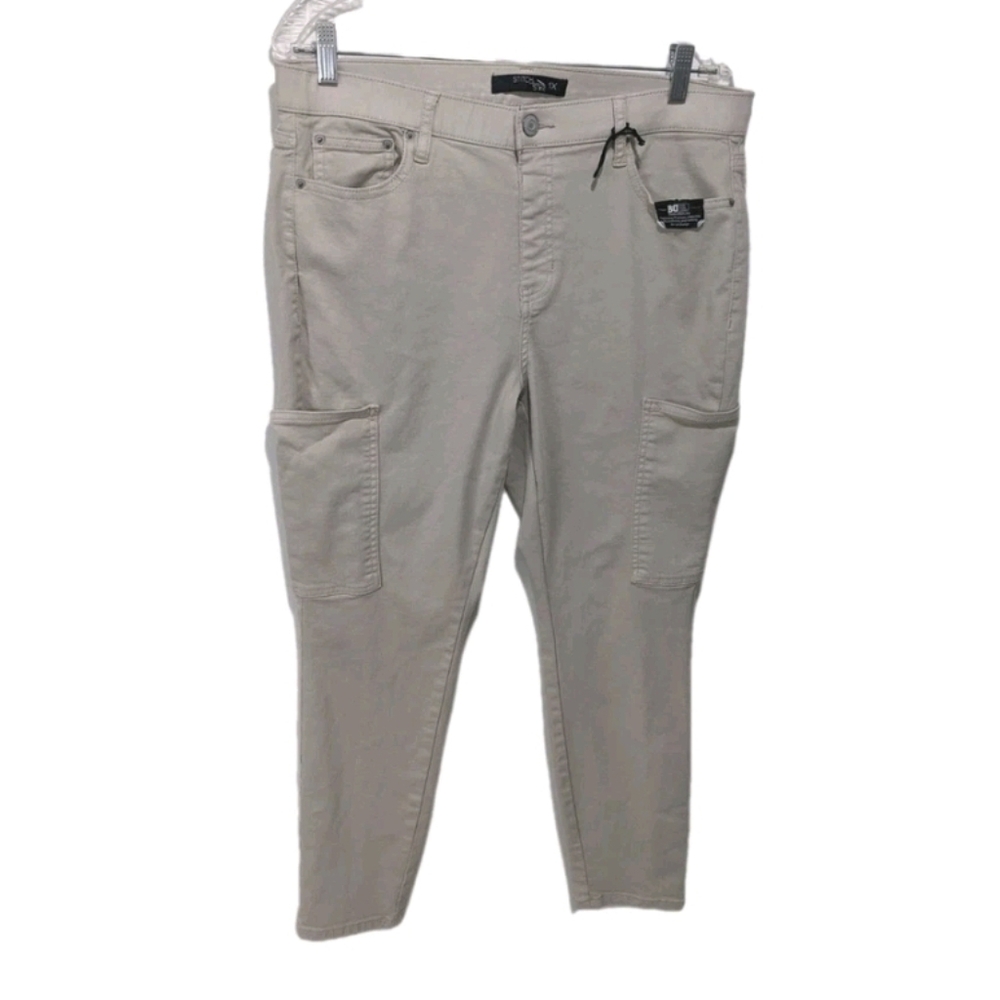 NWT Stitch Star Cargo Pants 1X Utility Outdoor Beige #7777